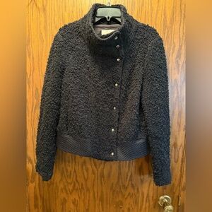 Women's Black Textured Jacket